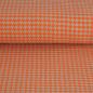 Preview: Gewebter Hahnentritt Mischgewebe orange beige